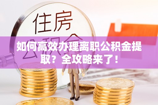 榆阳如何高效办理离职公积金提取？全攻略来了！