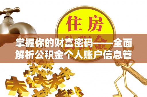 榆阳掌握你的财富密码——全面解析公积金个人账户信息管理与优化