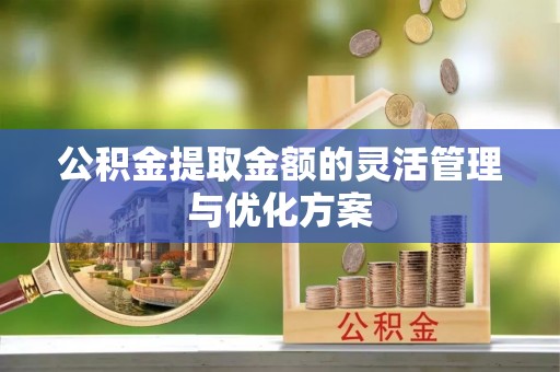 榆阳公积金提取金额的灵活管理与优化方案